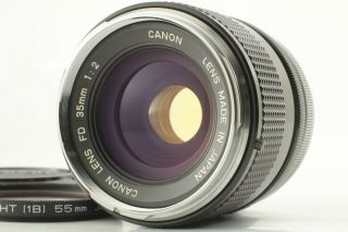 Rare " O " 【near,  】 Canon Fd 35mm F/2 Wide Angle Mf Prime Lens For Slr Japan