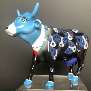 Cow Parade 9155 " Black Tie Dogs " Blue Dog - George Rodrigue - Very Rare