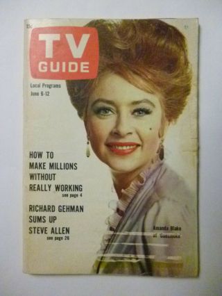 Detroit June 6 Tv Guide 1964 Gunsmoke Amanda Blake Fugitive Ozzie Harriet Berle