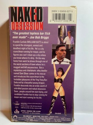 Naked Obsession VHS - rare 190 erotic thriller William Katt Blockbuster Ver 2