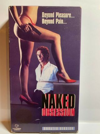 Naked Obsession VHS - rare 190 erotic thriller William Katt Blockbuster Ver 3