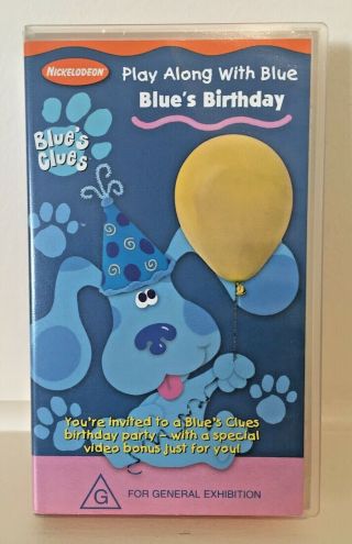 Blues Clues - Blues Birthday Nickelodeon Video Vhs Pal Never Before Shown Scenes