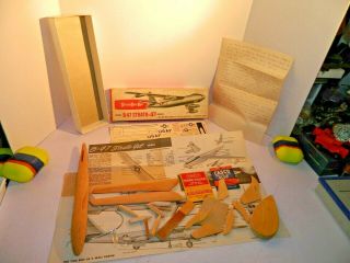 Rare Strombecker Vintage Wooden Model Kit: The Boeing B - 47 Strato - Jet Bomber
