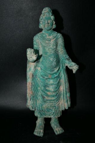 Large Rare Authentic Ancient Buddhist Bronze Statue Of A Buddha From Bamyan