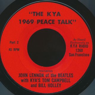 Beatles VERY RARE LATE 1969 JOHN LENNON KYA PEACE TALK PROMO 45 2