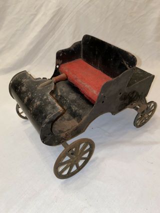 Rare Antique 1905 Acme Curved Dash Oldsmobile Runabout Clockwork Tin Car
