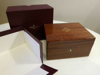 Vintage Authentic Patek Philippe Wooden Watch Box With Outer Box Rare