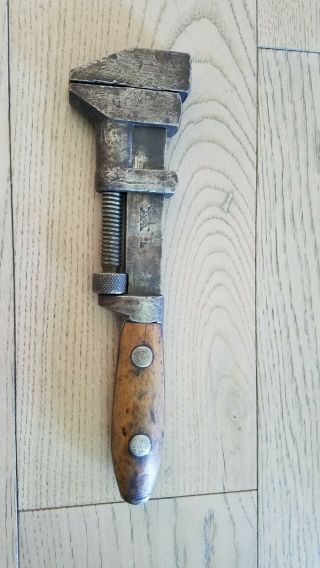 Antique Sargent & Co.  Solid Bar Knife Handle Adjust Pipe Regular Monkey Wrench