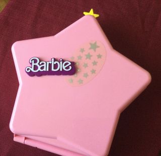 Vintage Rare 1988 Pink Star Barbie Vanity Case Jewelry Box W Lights Mirror
