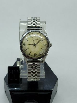 Vintage Gruen Precision 17 Jewel Cal 515 Ss Watch With Dial Running