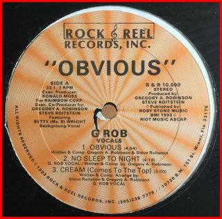 Modern Soul Boogie 12 " G Rob - Obvious Ep Rock & Reel - Mega Rare - Private Nm Mp3