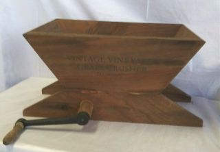 Victorian Trading Vintage Vineyards Decorative Wood Grape Crusher Wine Press 24f