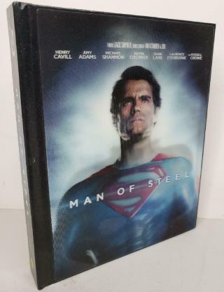 Man Of Steel Blu - Ray/dvd 3 Disc Combo W/lenticular Cover Digibook Rare