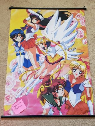 Rare Vintage Sailor Moon Wall Scroll,  Sailor Moon Sailor Stars - 33 - 44 Poster