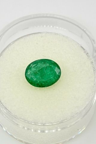 Antique $3000 2.  22ct Lucky Number Oval Cut Colombian Emerald Loose Gem