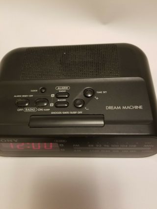 Sony Dream Machine ICF - C243 AM FM Alarm Clock Radio Black 2