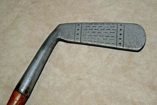 Old Antique Golf Club Vintage Hickory Shaft Low and Hughes Putter 2