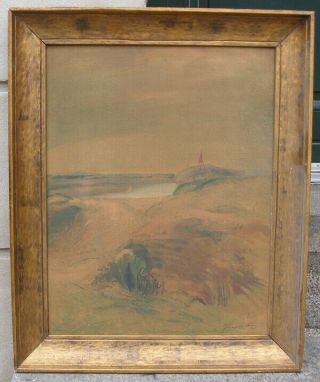 Carl Gydesen (1913) The Beacon In Old Skagen,  Denmark.  Dated 1944.  Rare Oil.