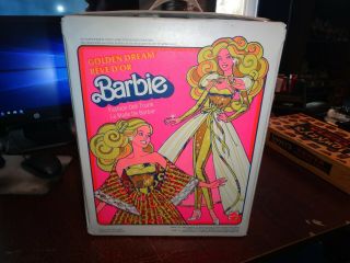Golden Dream Barbie 1980 Fashion Doll Trunk By Mattel 1004 French Version Rare