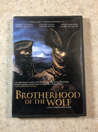 The Brotherhood Of The Wolf (dvd,  2002) Rare Oop R1