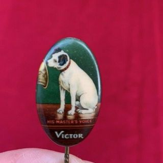Rare Vintage RCA Victor Nipper Dog Lapel Pin 2