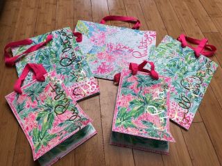 5 Paper Shopping Bags Lilly Pulitzer Must Have Rare Find Only 1 On Ebay