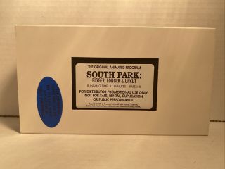 Rare South Park Bigger Longer And Uncut Vhs Tape Promotional Demo Screener