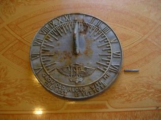 Vintage 10 " Sundial " Grow Old Along With Me The Best Is Yet To Be "