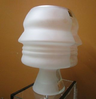 Ego vase Karim Rashid Mglass Ivima Rare Clear Frosted Glass Sculpture 5