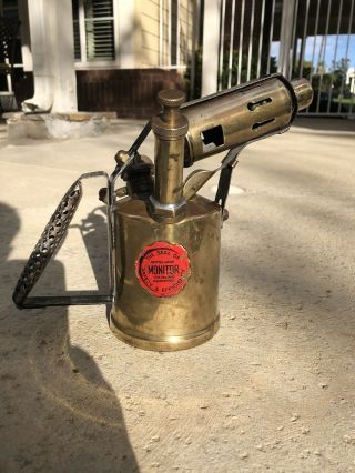 Antique Vintage Brass Monitor Blow Torch
