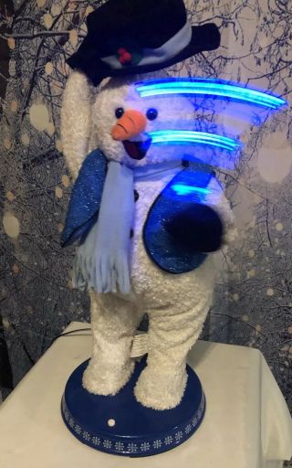 Gemmy RARE Legged Snowflake Spinning Snowman Snow Miser Animated Fully 2