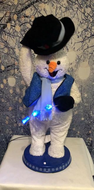 Gemmy RARE Legged Snowflake Spinning Snowman Snow Miser Animated Fully 3