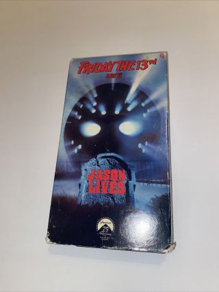 Very Rare Friday The 13th - Part Vi : Jason Lives Vhs 31982 Horror Cult 6 Oop