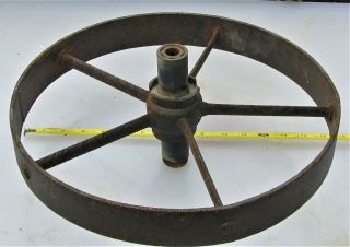 Vintage Antique 15 " Diameter X 5 Steel Wagon Cart Wheelbarrow Wheel