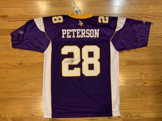 Adrian Peterson Signed Auto Minnesota Vikings Jersey Nwt Rare