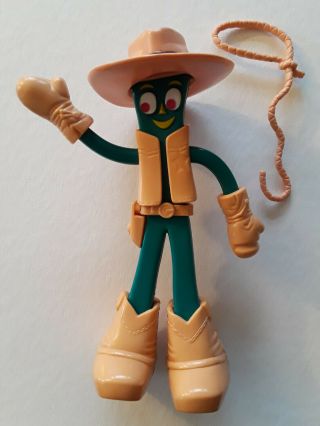 Vintage Gumby Cowboy Action Figure 1996 Rare Superflex Incredible Adventures