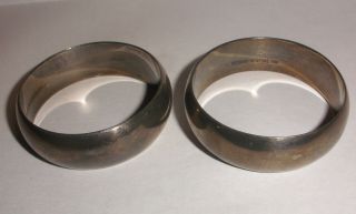 Antique Circa 1930`s Sterling Silver Napkin Rings