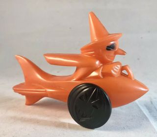 Rare Vtg Halloween Witch Rocket Plastic Candy Container Rosbro Kokomold