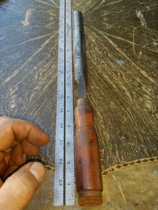Antique L.  & I.  J.  White,  Buffalo,  Ny Large Gouge Chisel,  7/8 " Carpenter Tool