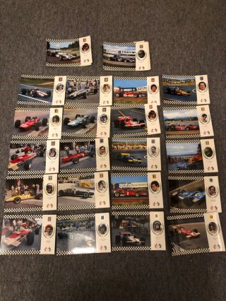 Rare Set Of Vintage Spanish Grand Prix 1972 Postcards,  46 Postcards In Total