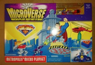 Superman Microverse Metropolis Playset Mini Figures And Play Set Rare