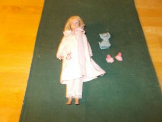 1964/1966 Skipper Doll In Skipper Outfit Dreamtime W/slippers