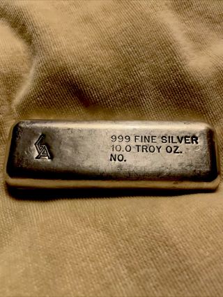 Rare Vintage Silver Bar Golden Analytical 10oz.  Very Rare No Serial Number