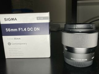 Sigma 56mm F/1.  4 Lens For Sony E - Mount (rarely)