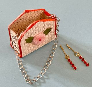 Vintage Doll Accessory:purse Jewelry Alexander Cissette Little Miss Revlon Toni