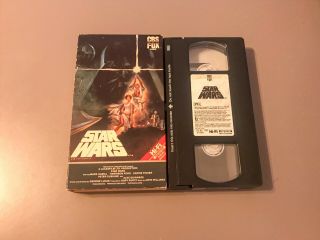 Star Wars A Hope Vhs Cbs Fox Red Label 1984 Rare Sci - Fi