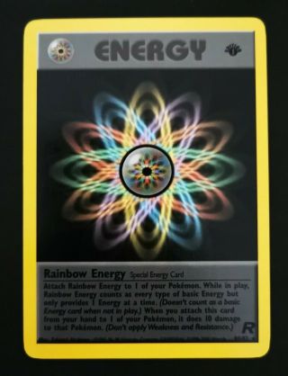 1st Edition Rainbow Energy 80/82 Team Rocket Good Psa Pokémon Card Pokemon