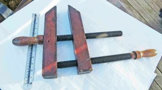 Antique Large Woodworking/ Bookbinding ? Adjustable Clamp Old Tool