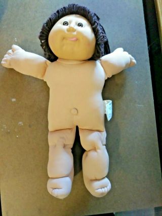 Vintage 1983 Cabbage Patch Kids Girl Doll W/ Tongue Out,  Brown Eyes & Long Hair