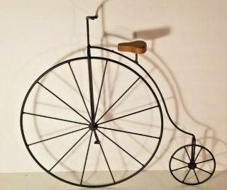 Large Metal Art Bike Antique Style High Wheel Bicycle Wall Art Decor